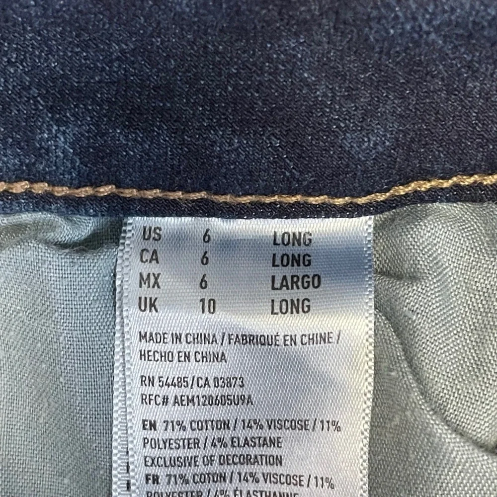 American Eagle Outfitters Womens‎ Jegging Super Stretch Blue Jeans Size 6 Long